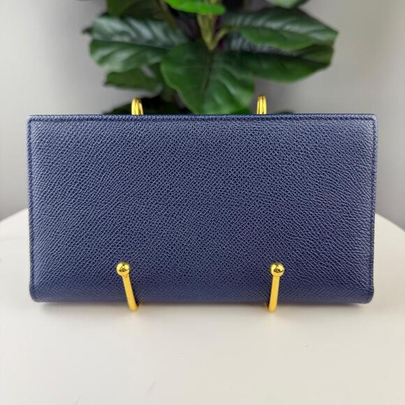 💎✨Authentic Bvlgari Men’s Long Wallet in Navy Calfskin - Picture 1 of 6